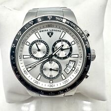 Swiss Legend Endurance relógio cronógrafo 45mm prata 110000773 316L, NOVA BATERIA comprar usado  Enviando para Brazil