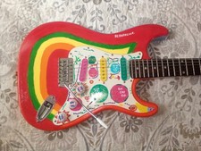 guitarra estilo strat/george harrison/réplica guitarra rocky/ex cond/leia comprar usado  Enviando para Brazil