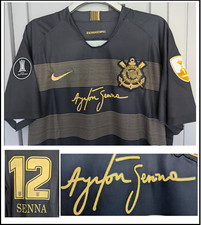 CAMISA DE FUTEBOL CORINTHIANS 2018 2019 AYRTON SENNA 12# ENVIO PARA O REINO UNIDO tamanho GRANDE 41/43 comprar usado  Enviando para Brazil
