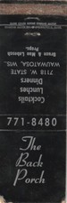 Matchbook cover back for sale  Tiskilwa