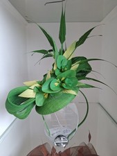 Green lime fascinator for sale  NEWMARKET