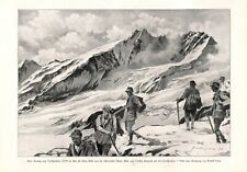 Aufstieg Großglockner Kunstdruck 1926 Hohe Riffel Oberwalder Hütte Bergsteiger comprar usado  Enviando para Brazil