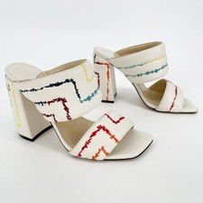 Sandália Jimmy Choo Themis 100 bordada alça dupla mula tamanho IT 38.5 comprar usado  Enviando para Brazil