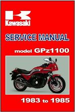 Suplemento manual KAWASAKI ZX1100 GPz1100 1983 1984 e 1985 oficina reparo, usado comprar usado  Enviando para Brazil