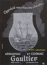 Publicite cognac armagnac d'occasion  Cires-lès-Mello