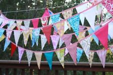 30 peças banner colorido multicolorido vintage sari seda bunting com 12 bandeiras comprar usado  Enviando para Brazil