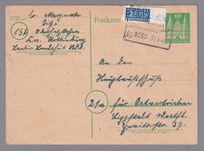 Bizone Notowa ofiara 2 pf wycięte 31.1.49 całostki / pocztówka 10 pf., używany na sprzedaż  PL