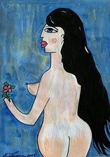 Peinture féminin papier d'occasion  Marseille IX