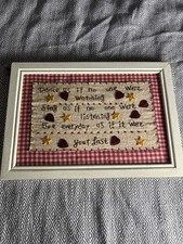 Framed embroidery picture for sale  THETFORD