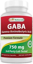 O Melhor Naturals GABA 750 Mg 100 Veggie Caps comprar usado  Enviando para Brazil