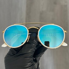 Usado, Lente de espelho Ray-Ban RB3647N 001/40 Arista armação dourada azul flash gradiente 51mm comprar usado Usado, Lente de espelho Ray-Ban RB3647N 001/40 Arista armação dourada azul flash gradiente 51mm comprar usado  Enviando para Brazil