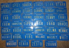 Usado, Vintage California Azul Mini Bicicleta Vanity Metal Matrícula Signo Spence Zo comprar usado  Enviando para Brazil