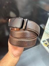 Cinto catraca de couro genuíno masculino | Fivela automática | Ajuste perfeito sempre comprar usado  Enviando para Brazil