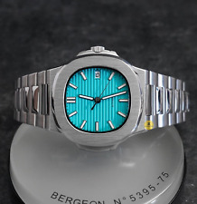 Relógio estilo NAUT feito sob medida 40mm "Jumbo" mostrador azul celeste claro com movimento NH35, usado comprar usado  Enviando para Brazil