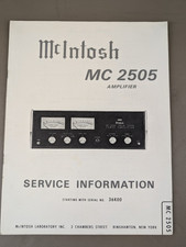 Mcintosh 2505 amp for sale  Buffalo