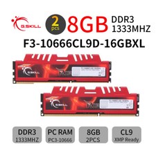Memória de desktop G.SKILL Ripjaws 16GB 2x 8GB PC RAM DDR3 1333 PC3-10666 240 pinos BT, usado comprar usado  Enviando para Brazil