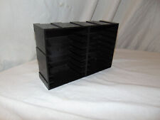 2 unidades de almacenamiento de casete de audio Add'n Stac de plástico negro Royal Sound Co EE. UU. segunda mano  Embacar hacia Mexico