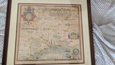 Framed saxton map for sale  WETHERBY