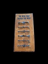 Tela de arame farpado vintage “The Wire That Fenced the West” – 6 estilos em madeira, usado comprar usado  Enviando para Brazil