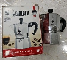 Bialetti Moka Express 1 xícara/2 oz. Cafeteira de espresso 60 ml icônica fogão - Prata comprar usado  Enviando para Brazil