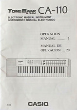 Teclado Casio CA-110 Tone Bank original manual de operação do usuário do proprietário. comprar usado  Enviando para Brazil