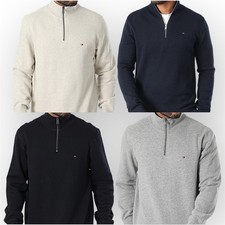 Suéter masculino de algodão com zíper gola alta Tommy Hilfiger comprar usado  Enviando para Brazil
