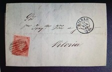 CARTA CIRCULADA ESPAÑA 1858 BILBAO A VITORIA. SOBRE COMPLETO  comprar usado  Enviando para Brazil