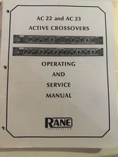 Rane active crossovers for sale  Athens