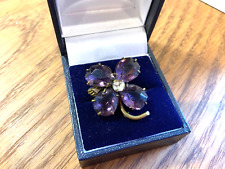 Vintage amethyst rhinestone for sale  TAUNTON