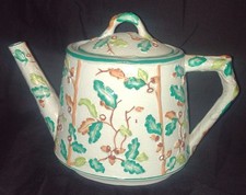 Antique majolica teapot for sale  LONDON