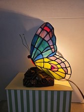 Lindo estilo Tiffany borboleta vitral arte acento vintage.  , usado comprar usado  Enviando para Brazil