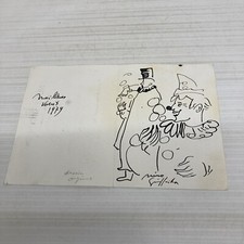 Desenho Original Do Pintor Nino Giuffrida (1924) - Palhaços - Melhores Saudações 1979, usado comprar usado  Enviando para Brazil