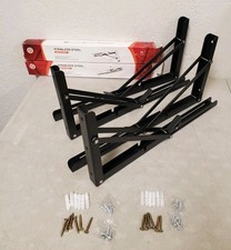 *4* 16 pol. Suporte de prateleira triangular dobrável de aço inoxidável para mesa de banco comprar usado  Enviando para Brazil