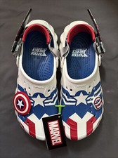 Tamanco Crocs Capitão América Echo Masculino Tamanho 9 Marvel Trump Patriótico Bandeira dos EUA, usado comprar usado  Enviando para Brazil