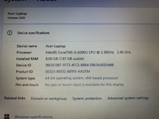 Acer windows laptop for sale  SOUTH MOLTON