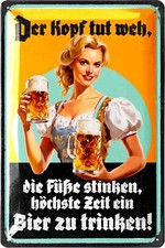 Blechschilder retro Bier Bar Deko, Metallschilder mit Spruch Partyraum, 20x30cm comprar usado  Enviando para Brazil
