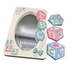 Antigo anos 80 Homco Baby ABC Espelho Blocos Pastel Decorativo Berçário Parede Acento comprar usado  Enviando para Brazil