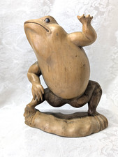 Carved wood frog for sale  Pacoima