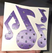 Adesivos vintage, cetim macio roxo brilhante notas musicais Big Mod, (STK51) comprar usado  Enviando para Brazil