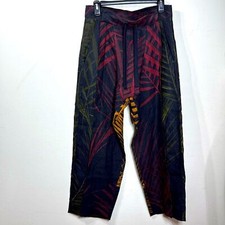 (W2) Calça OSKLEN HYBRID, 100% linho, com estampa tropical, tamanho 28 uniset comprar usado  Enviando para Brazil