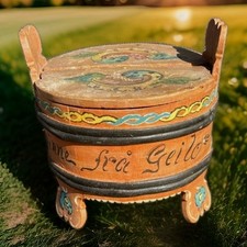Rosemaling.  Dente.  Rosa norueguesa vintage pintada à mão  comprar usado  Enviando para Brazil