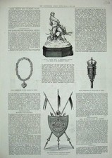 Placa de rifle Bannockburn Shield com estampa antiga original 1883 Mace Mayor Lewes comprar usado Placa de rifle Bannockburn Shield com estampa antiga original 1883 Mace Mayor Lewes comprar usado  Enviando para Brazil