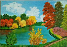 Bonheur automne tableau d'occasion Bonheur automne tableau d'occasion  Expédié en France