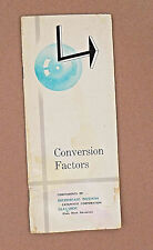Conversion factors booklet for sale  Melbourne