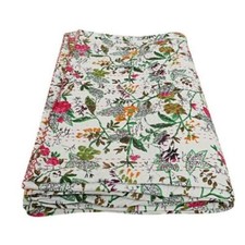 Colcha Indiana Kantha Solteiro Branco Paraíso Colcha Reversível Cobertor Arremesso Arte comprar usado  Enviando para Brazil