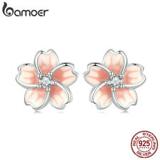 Brincos femininos de prata esterlina 925 reais Bamoer com flor de cerejeira presentes comprar usado  Enviando para Brazil