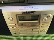 Sony Boombox CFD-S38, Mega Porta Baixo, CD Rádio Cassete-Corder 120V Sem Controle Remoto comprar usado  Enviando para Brazil
