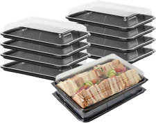 Novo Prato Sanduíche Grande com Tampa Bandeja de Festa Buffet Prato de Catering Preto comprar usado  Enviando para Brazil