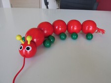 Holzraupe nachziehspielzeug bu gebraucht kaufen  Allenfeld, Boos, Hargesheim