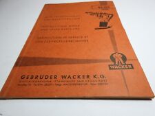 Wacker 100 betriebsvorschrift gebraucht kaufen  Höchstädt a.d.Donau